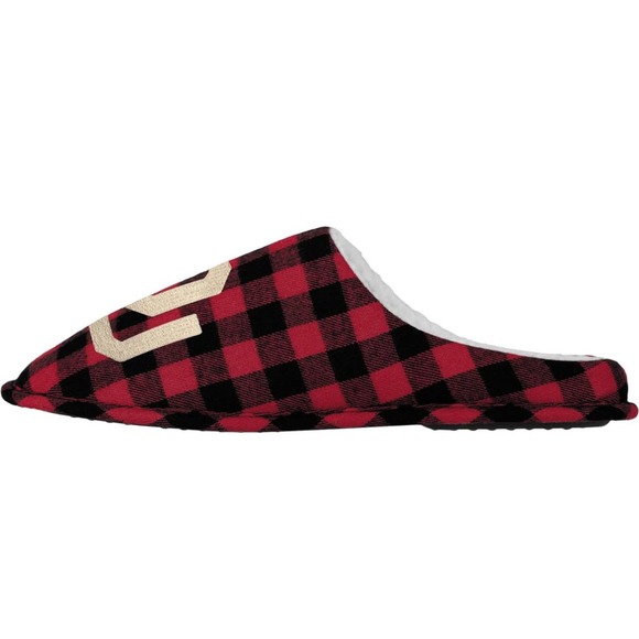 FOCO Oklahoma Sherpa Lined Buffalo Check Memory Foam Slipper - Men's Medium 9/10 - Picture 2 of 6